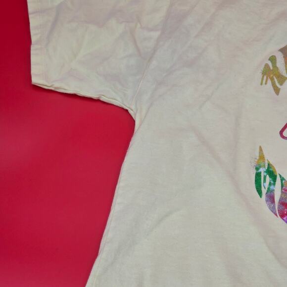 Champion Graphic T-Shirt Keep Your Mind Open Rainbow Psychedelic Print Size L - Picture 8 of 15